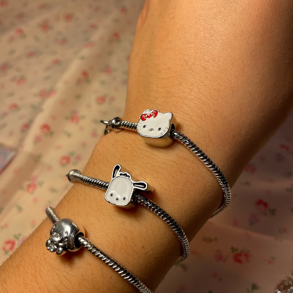 HelloKitty Sterling Silver Sanrio Bundle of 3 bracelets